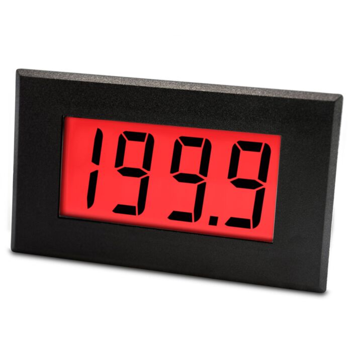 Lascar DPM 950S-FPSI Large 200mV LCD Voltmeter w/Red / Green Programmable Backlight