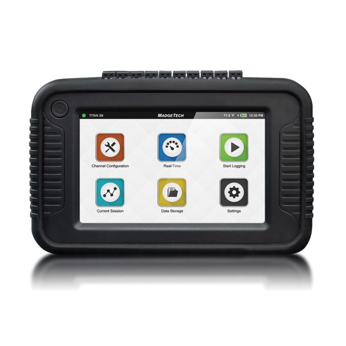 MadgeTech TITAN S8 8 Ch, Portable Data Acquisition Logger w/ 5" Touch Screen