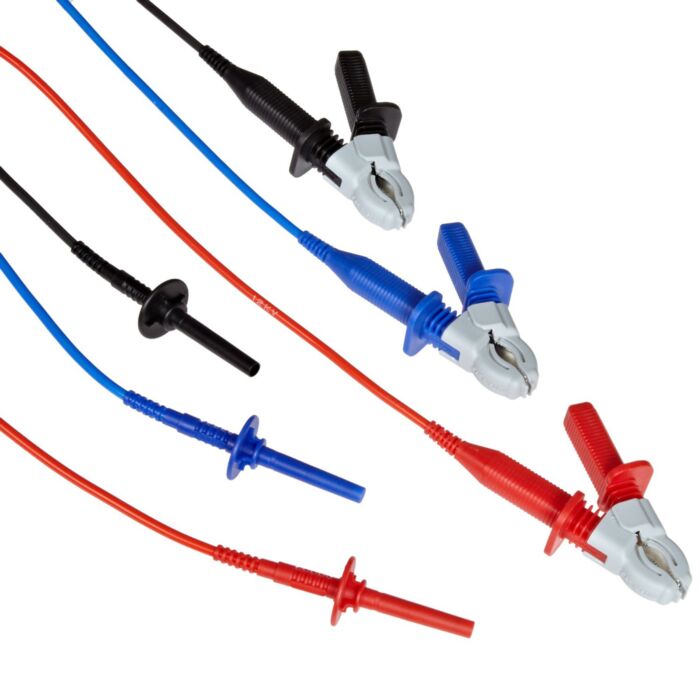 Megger 1008-022 Set of 3 Test Leads with Medium- sized 6kV Insulated Clips