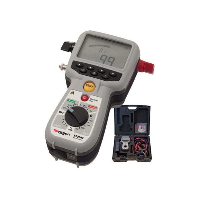 Megger BD-59090 MOM2 Hand-held Micro-ohmmeter, 220A/1000 mOhm with Probes