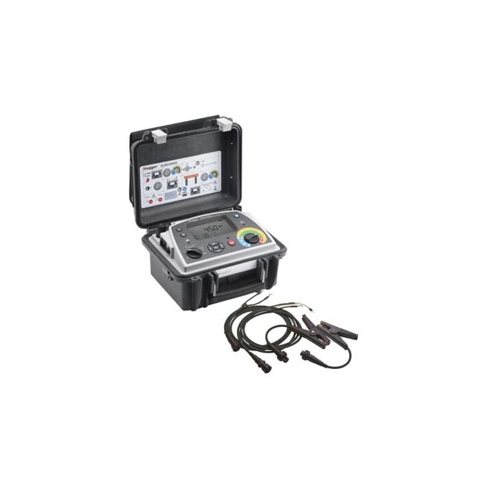 Megger DLRO-10HDX Digital Low Resistance Ohmmeter with Kelvin Clamp Leads 