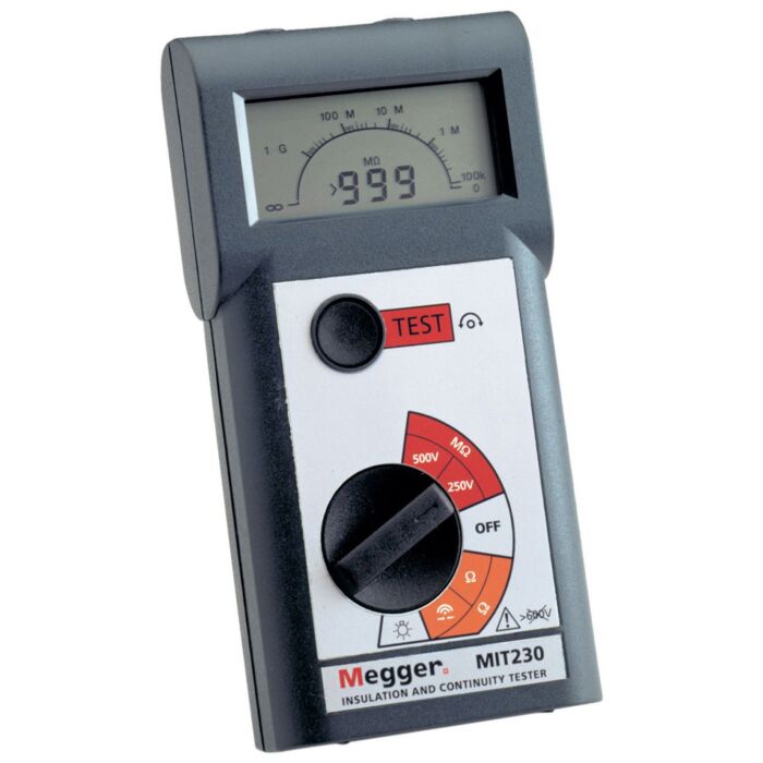 Megger MIT230 Handheld Insulation Tester, 250 to 1000V