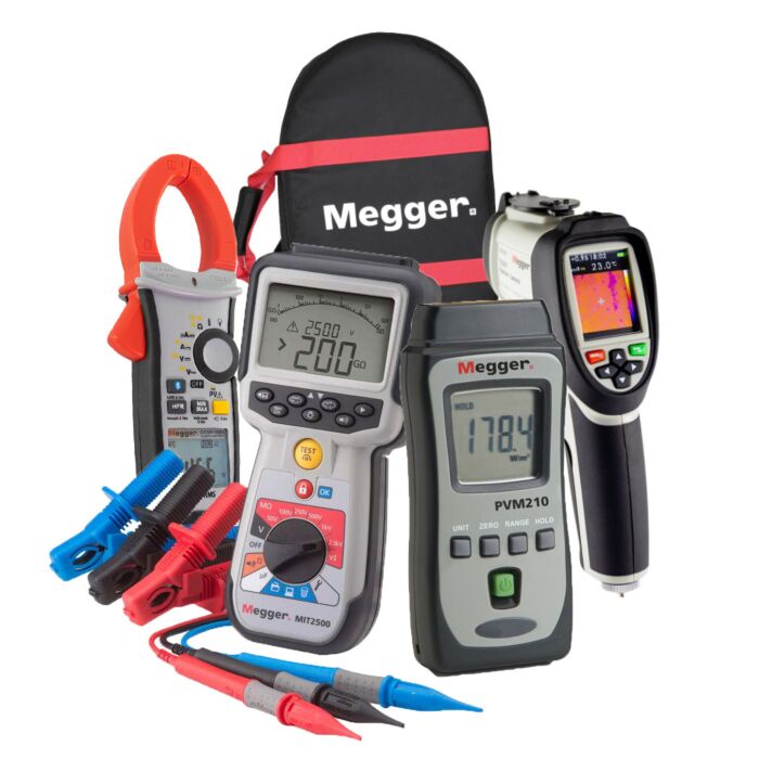Megger Solar PV Kit with IR Gun, Clamp Meter, Backpack, Irradiance Meter and MIT2500