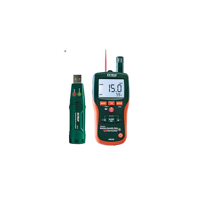 Extech MO290-RK Pinless Moisture Meter + IR Thermometer Restoration Kit