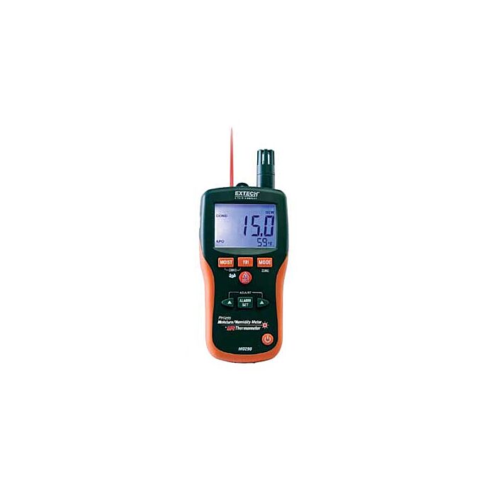 Extech MO290 Pinless Moisture Psychrometer + IR