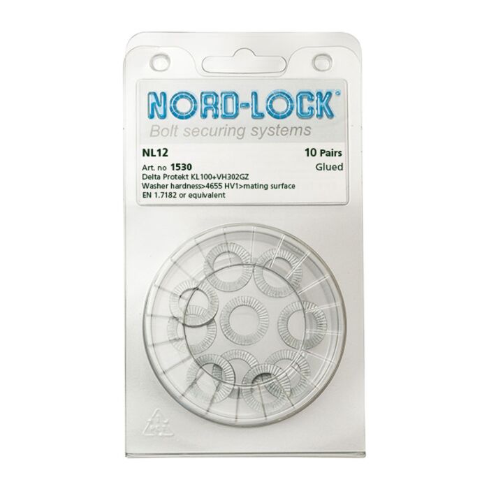 NORD-LOCK NL12 Wedge Locking Washers, M12, ID 0.51