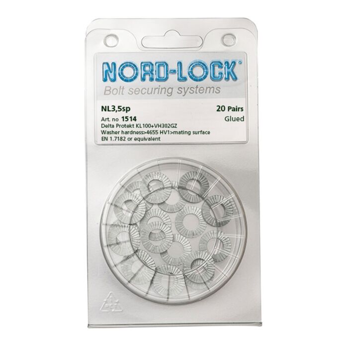 NORD-LOCK NL3.5SP Wedge Locking Washers, M3.5, ID 0.15