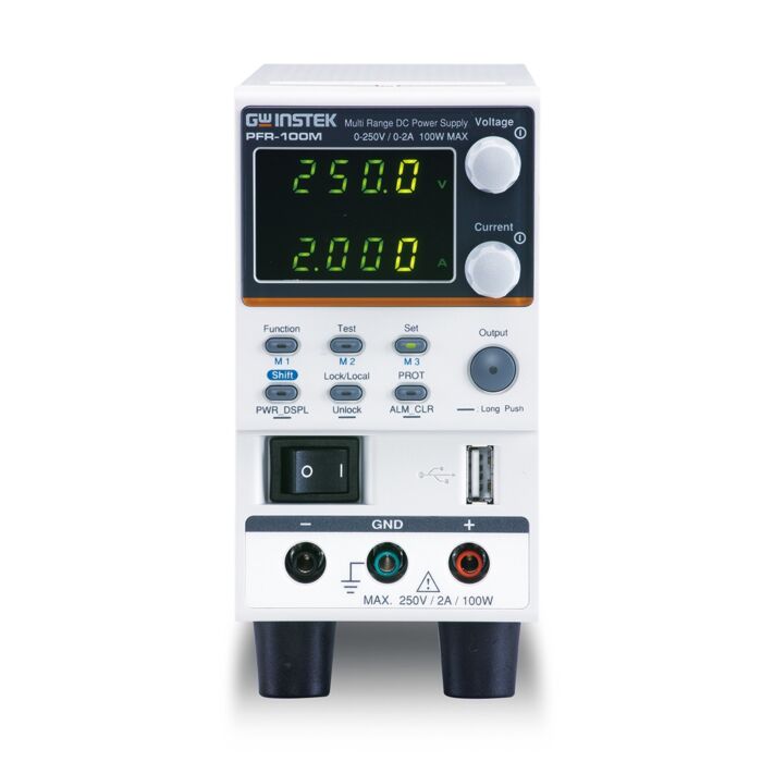 GW Instek PFR-100M Multi-Range DC Power Supply (0~250V/0~2A/100W) Fanless 