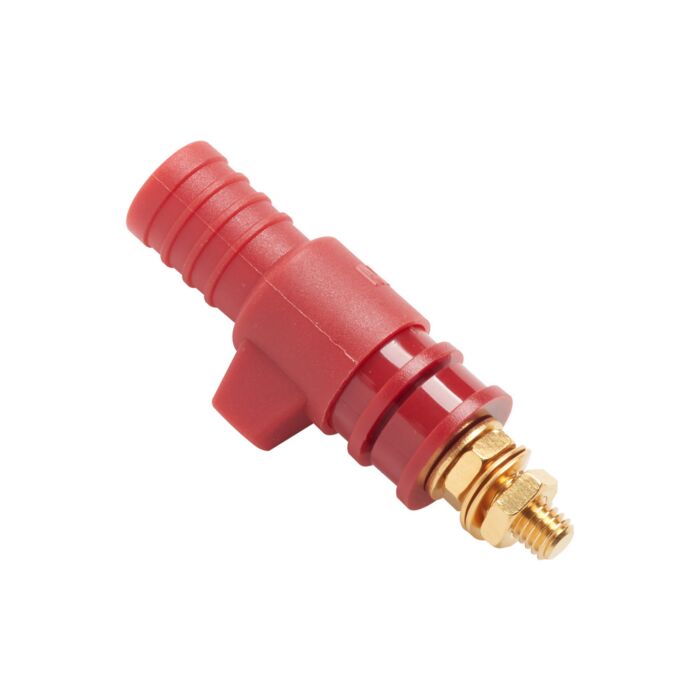 Pomona 73095-2 Binding Post w/4mm Safety Jack and Wire Connection, Red