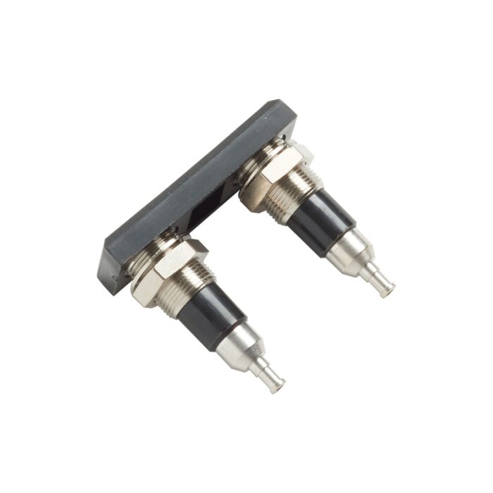 Pomona 73101-0 Panel Mount Double 4mm Jack, Black