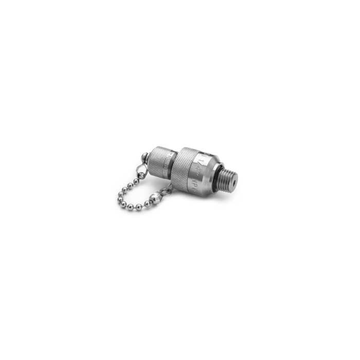 Ralston Instruments QTFT-1MS0-QD 1/8" Male NPT Quick-connect x Male QT with cap & chain, Stainless Steel Adapter