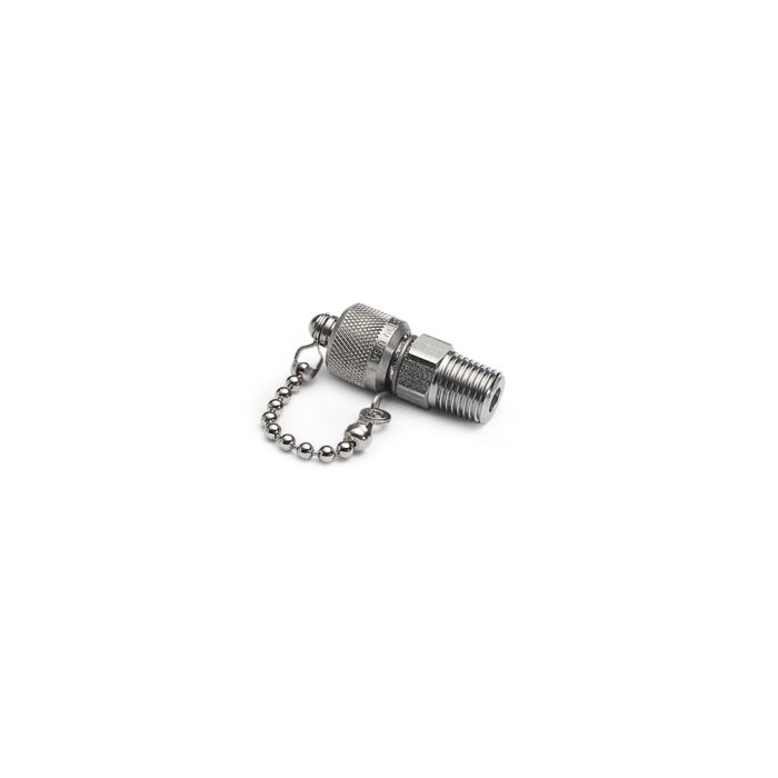 Ralston Instruments QTFT-1MS1 1/8" male NPT x male Quick-test with check-valve Adapter