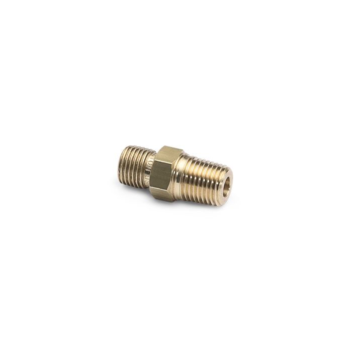 Ralston Instruments QTHA-1MB1-RT 1/8" male BSPT (ISO 7/1) x male QT, with check-valve, Brass Adapter