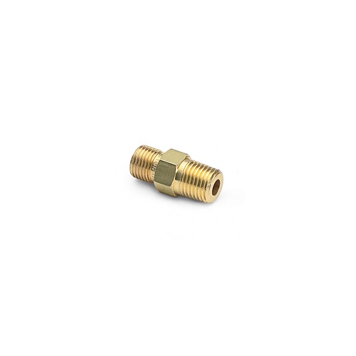 Ralston Instruments QTHA-2MB1 1/4" male NPT x male QT, with check-valve, Brass Adapter