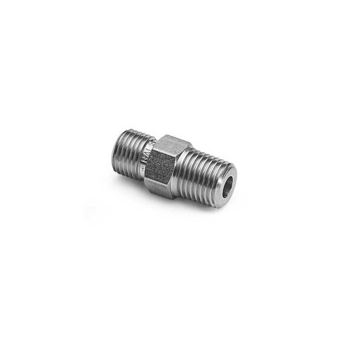 Ralston Instruments QTHA-3MS0 3/8" Male NPT Male Quick-test Stainless Steel Adapter