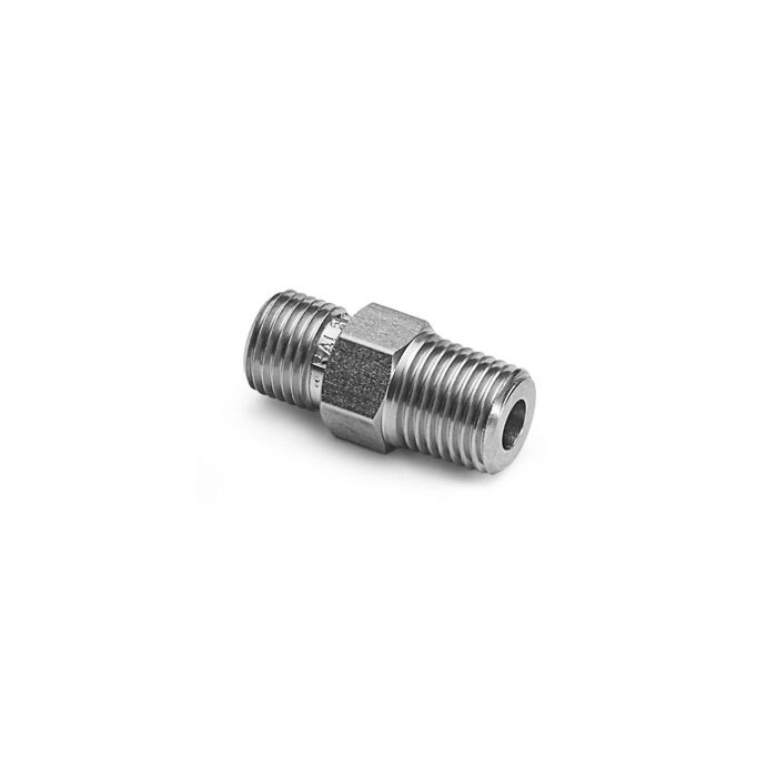 Ralston Instruments QTHA-3MS1 3/8" Male NPT Male Quick-test Stainless Steel Adapter