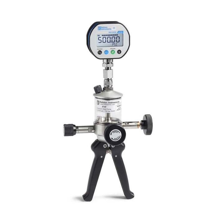 Ralston Instruments XTHP-10KPSIG-D 10000 PSI Hydraulic Hand Pump, 10000 PSI Digital Gauge