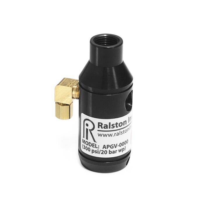 Ralston Instruments QTAP-0006 APGV Pumping Cylinder (Aluminum) with (1) Ell Installed