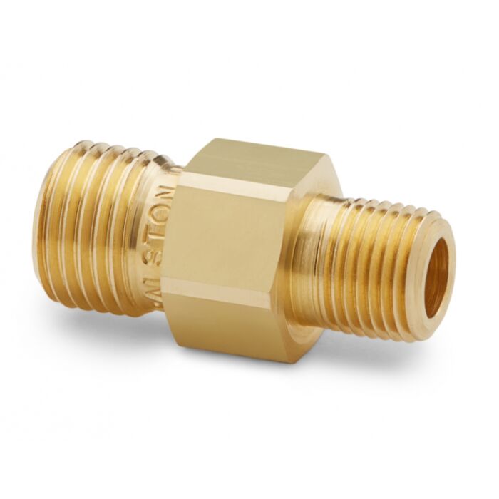 Ralston Instruments QTHA-1MB0 1/8" Male NPT x Male Quick-test, no Check-valve, Brass Adapter