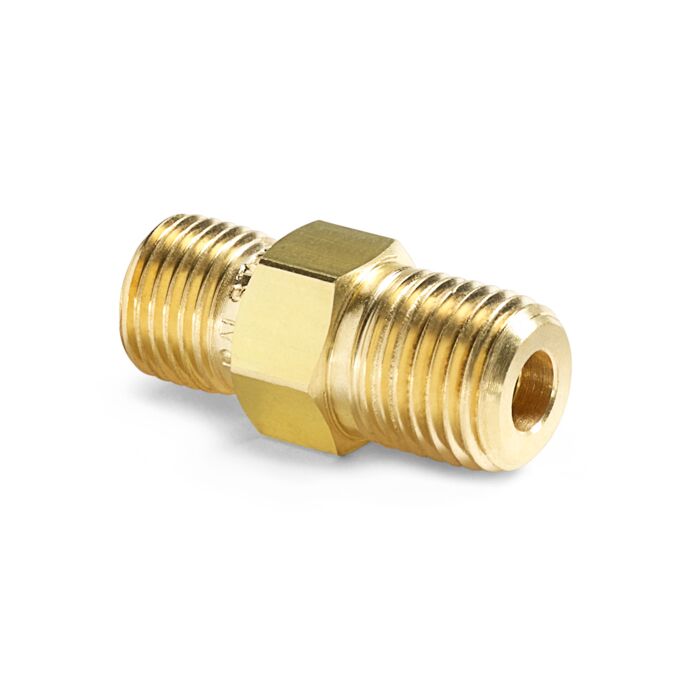 Ralston Instruments QTHA-2MB0 1/4" Male NPT x Quick-test no Check-valve, Brass Adapter