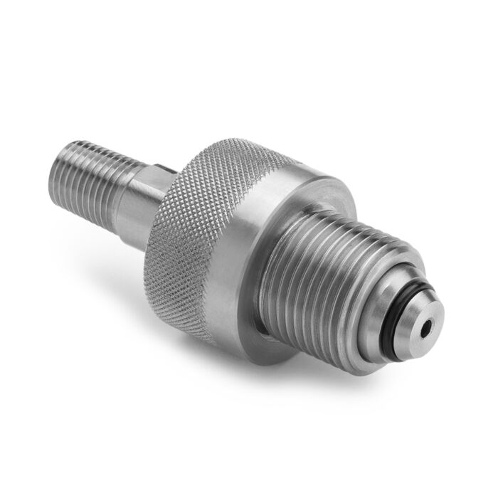 Ralston Instruments QTHA-2MS0-C580-QD CGA580 Quick-connect x 1/4" Male NPT Adapter, Stainless Steel