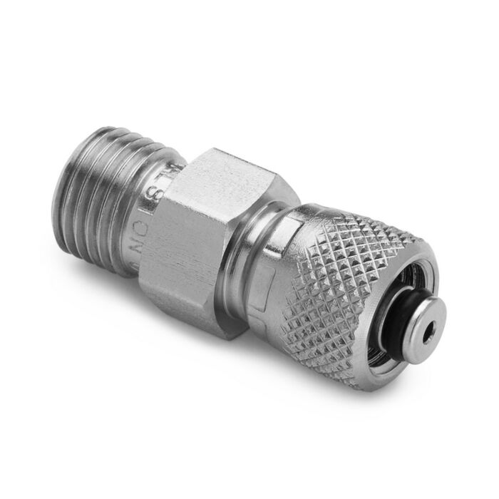 Ralston Instruments QTHA-2TS0 1/4" Tube Fitting x Male Quick- test, no Check-valve, Stainless Steel