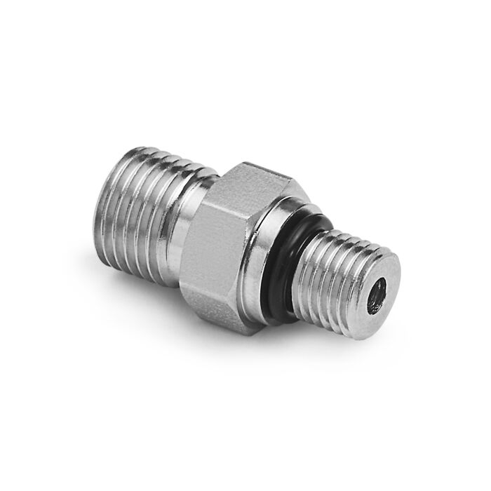 Ralston Instruments QTHA-7SS0 7/16-20 Male SAE/MS x Male Quick-test, Stainless Steel Adapter