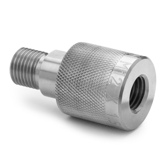 Ralston Instruments QTHA-MFS0-1215-QD 12x1.5mm Female Quick-connect x Male Quick-test, Stainless Steel Adapter