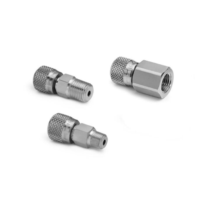 Ralston Instruments XTHA-KIT3 Kit: 1/8" MNPT, 1/4" MNPT, 1/4" FNPT Stainless Steel Quick-test XT Adapters
