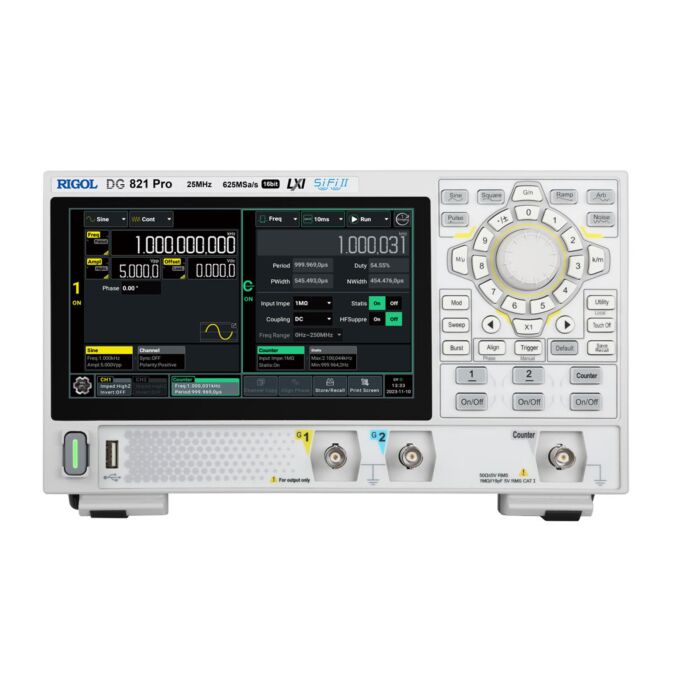 Rigol DG821 PRO Waveform Generator, 25MHz, 625MSa/s, 16bit, 1 channel