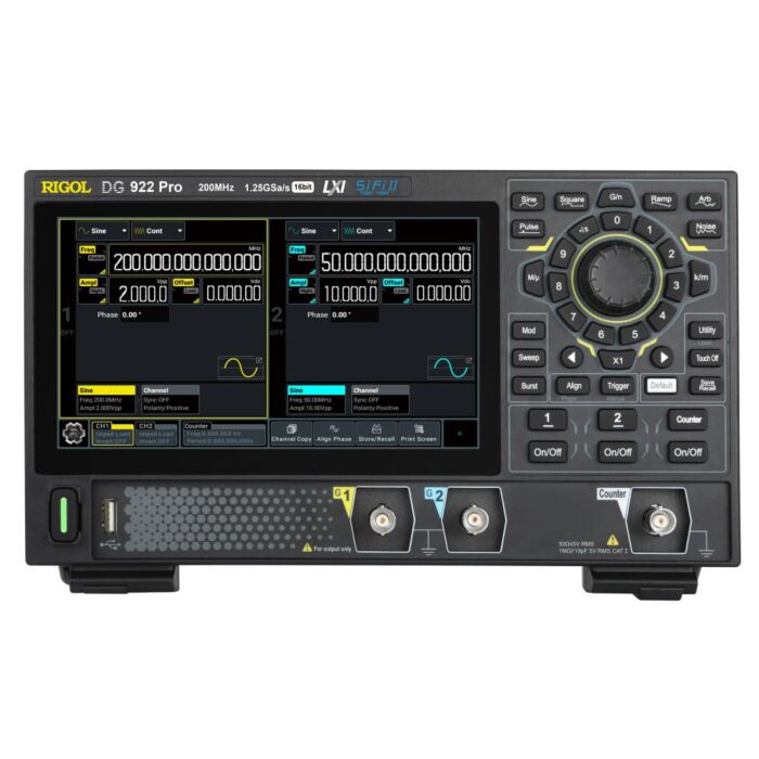 Rigol DG922 PRO Waveform Generator, 200MHz, 1.25GSa/s, 2 channel