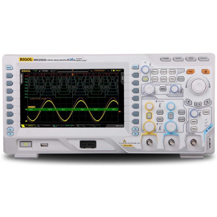 RIGOL MSO2302A-S for Rent, 300 MHz, 2+16-Channel, Mixed-Signal Oscilloscope