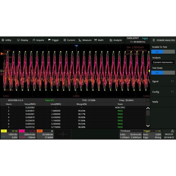 Siglent SDS6000L-PA  Power Analysis 