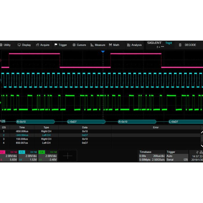 Siglent SDS7000A-I2S  Trigger/Decode, For SDS7000A Oscilloscopes