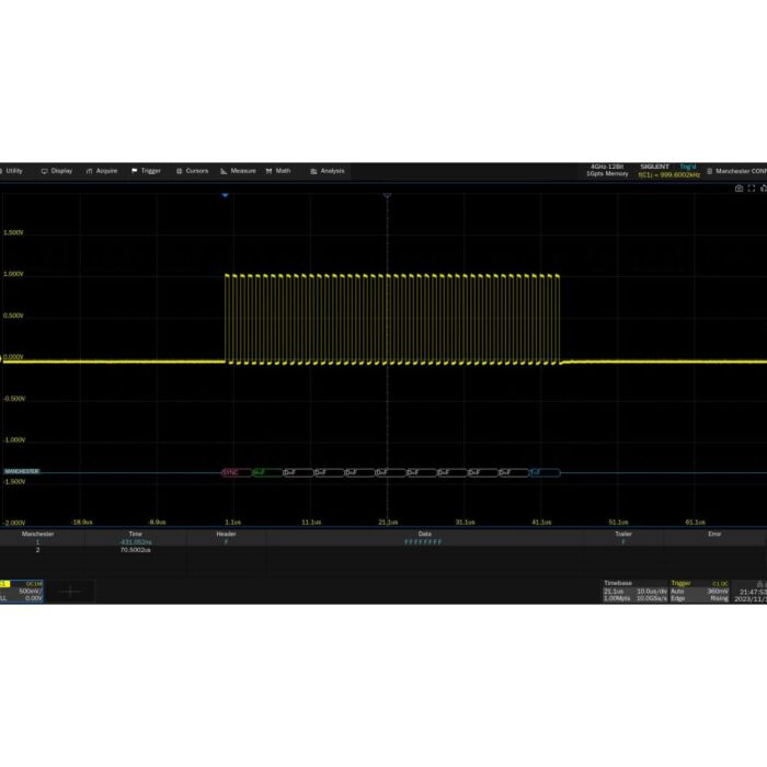 Siglent SDS7000A-Manch  Manchester Decode, For SDS7000A Oscilloscopes
