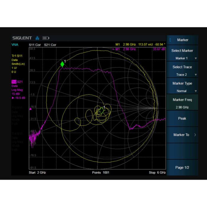 Siglent SHA850-VNA 100 kHz-3.6/7.5 GHz vector network analyzer