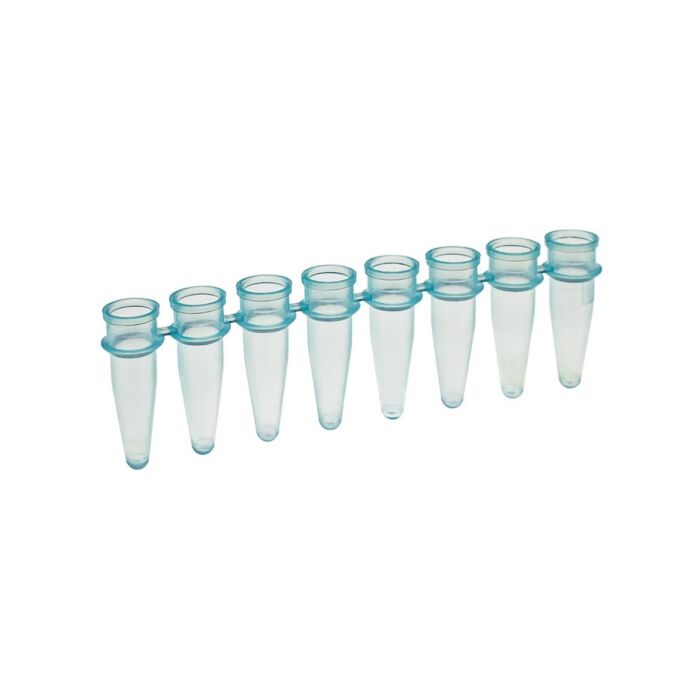 Simport T320-1B Amplitube pcr reaction strips 8x0.2mL, tubes only, blue