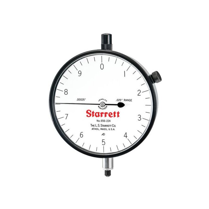 Starrett 656-224J 53697 3 5/8" Dial Indicator .025" Range