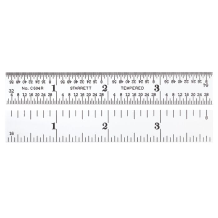 Starrett C604R-4 56467 4" Spring Tempered Rule  56467