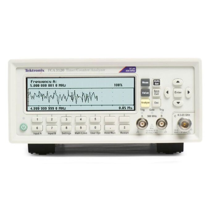 Tektronix FCA3120 Timer/Counter/Analyzer, 300MHz/ 20GHz, 50 ps, Standard Timebase
