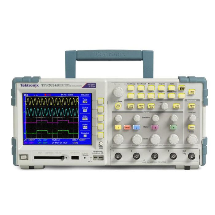 Tektronix TPS2024B for Rent, Oscilloscope; Digital Storage, 4 Channels, 200MHz, 2GS/s