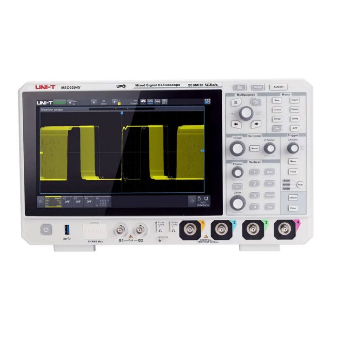 Uni-T  MSO2204X 200MHz 4 Channel Mixed Signal Oscilloscope