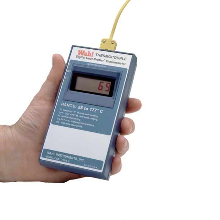 Wahl Instruments 1770M Type S Thermocouple Meter,LED25-1770C,11681-1 NiCad