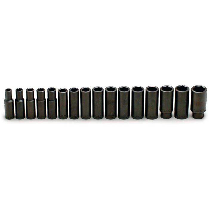 Wright Tool Company 467 1/2"Dr. 6Pt. Deep Impact Socket Set 10mm-27mm