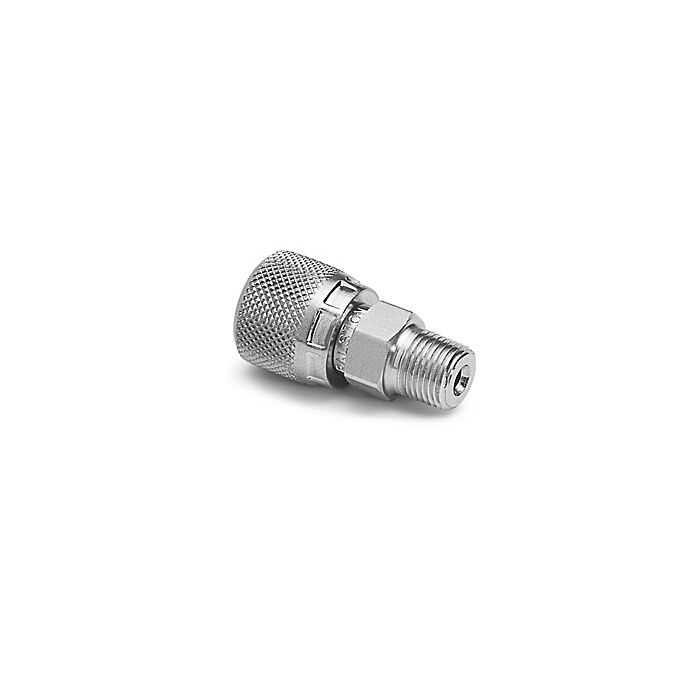 Ralston Instruments XTHA-2MSA 1/4" male NPT x female Quick-test XT, Stainless Steel Adapter